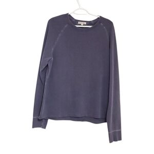 ALEX MILL Slate Blue Basic Quiet Luxury Crewneck Pullover Sweater Sweatshirt